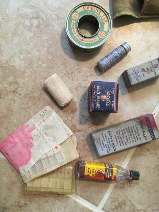 VINTAGE BOY SCOUT - EARLY BAUER & BLACK FIRST AID KIT - COMPLETE CONTENTS 4