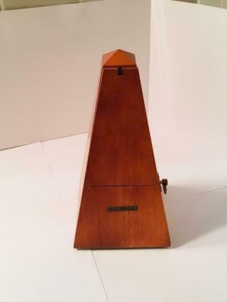 Vintage Seth Thomas Metronome De Maelzel Wood Case Wind Up Great Piano