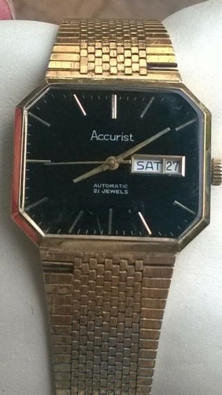 Accurist Mens Vintage Automatic Watch 21 Jewels -