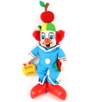 Bozo The Clown Plush Doll Vintage 1999 Apple Hat Lunch Box Ships