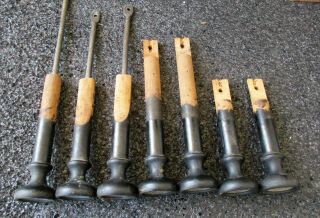 Pump Organ Pulls / Stops Set Of 7 Antique Victorian Mason & Hamlin