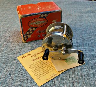 Vintage Shakespeare Service Model 31 C 1942 Level Winding Reel Fishing Box Paper