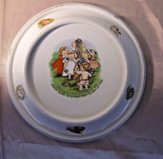 Antique 1905 Royal Baby Plate Tiny Todkins Dressed So Gay Crown The Queen Of May