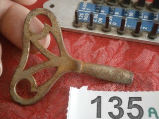 Clock Key 4.  00mm Wall Mantle Bracket Wall Parts Spare Smiths Enfield Vintage
