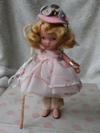 Vintage Nancy Ann Bisque Storybook Doll Little Bo Peep 153 Tag Box