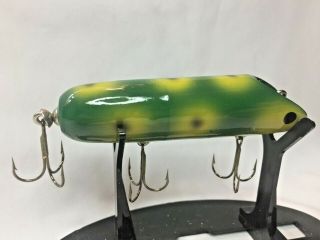 VINTAGE LUHR JENSEN SOUTH BEND BASS ORENO FROG UN - FISHED WOOD FISHING LURE 3