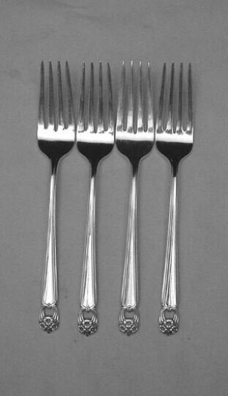 1847 Rogers Silverplate Eternally Yours Floral Dinner Fork 4
