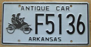 Arkansas 2010 Antique Car License Plate Quality F5136