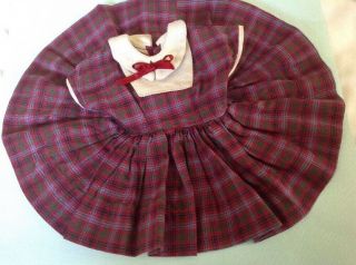 Vintage Terri Lee Plaid Doll Dress Tagged