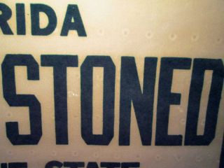Vtg T - Shirt Iron On Heat Transfer Florida Sunshine State License Arrive Stoned 4