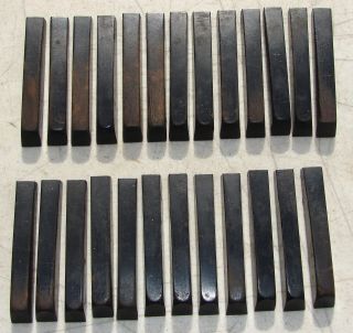 25 Wood Black Organ Keys Antique Salvage Parts Crafts Upcylce Repurpose