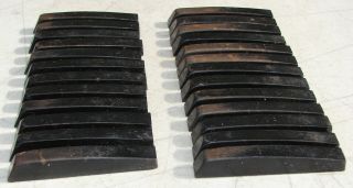 25 Wood Black Organ Keys Antique Salvage Parts Crafts Upcylce Repurpose 3
