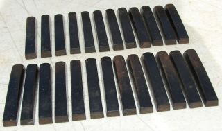 25 Wood Black Organ Keys Antique Salvage Parts Crafts Upcylce Repurpose 4