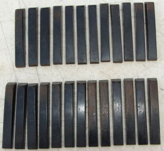 25 Wood Black Organ Keys Antique Salvage Parts Crafts Upcylce Repurpose 5
