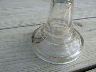 Antique American Rib Optic Blue Opalescent Kerosene Oil Stand Lamp 7