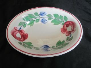 Antique 19th Century Adams Rose Staffordshire Small Oval Bowl,  Great Cond