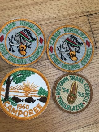Vintage 1950’s 1960 BOY SCOUT Camporee and Camp Patches Chief Okemos Council MI 2