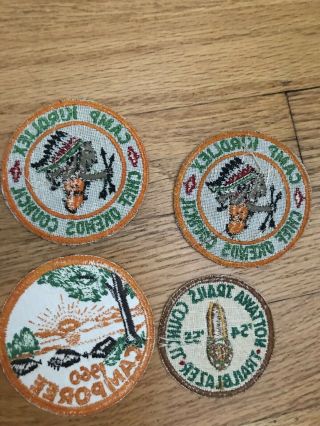Vintage 1950’s 1960 BOY SCOUT Camporee and Camp Patches Chief Okemos Council MI 4