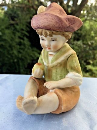 Vintage Andrea By Sadek Piano Baby Doll Boy & Apple 4/2 Unique Figurine ❤️j8