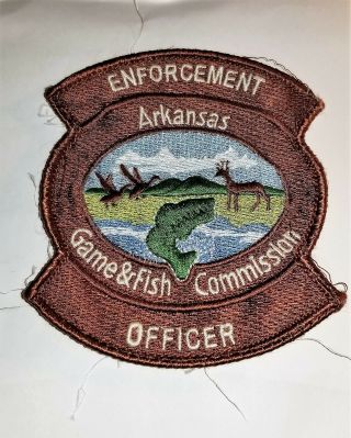 Arkansas Game Fish Enforcement Game Warden Patch Wildlife Officer Duty Worn