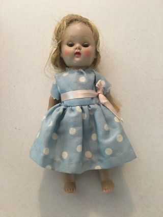 Vintage Clone Ginny Doll Rosebud With Outfit Plastic