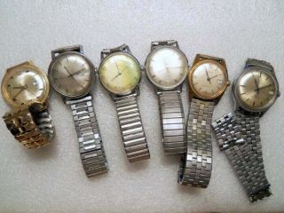 6 Vintage Timex Men 