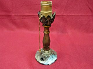 Antique Vintage Brass Tiffa - Mini Lamp Unrestored L & Lwmc 9884