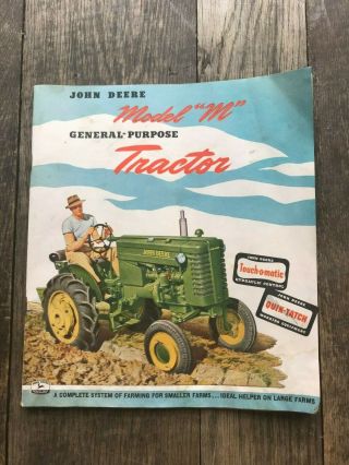 Vintage John Deere Model M General Purpose Tractor Brochure
