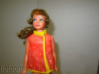 Vintage Barbie Sister Skipper Doll Sausage Curls Java Brunette Mod Era 1105
