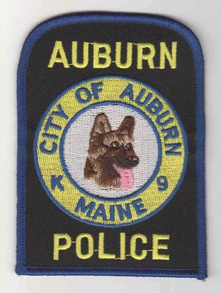Patch Police Auburn K9 K - 9 Canine Unit Maine Me