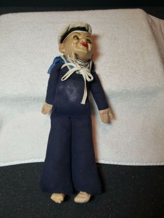 Vintage 12 Inch Sailor Navy Doll