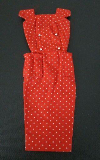 Vintage Barbie: Rust Red Polka Dot Sheath Pak Dress