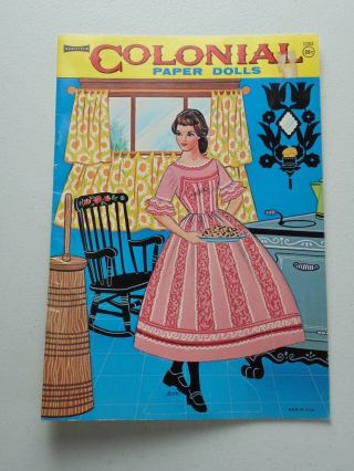 Vintage Saalfield Colonial Paper Dolls Book Uncut Collectible Toy