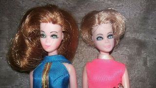 2 Topper Dawn Fashion Dolls Vintage Collectibles With Dresses