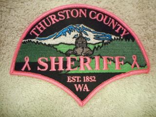 Thurston County,  Washington Sheriff Pink Patch - 2018