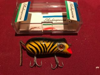 Vintage Nib Shakespeare Swimming Mouse Ge Wood Fishing Lure Nos L4679 Sr 1