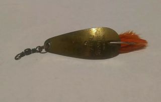 Vintage Abu Favourite Metal Spoon Sweden Fishing Lure With Feathers/fur