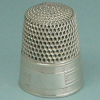 Vintage Sterling Silver Art Deco Style Thimble By Simons Brothers Circa 1920s