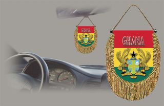 Ghana Rear View Mirror World Flag Car Banner Pennant