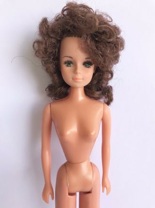 Vintage Tong Fashion Doll Barbie Clone 11” Brunette Hair Nude Twists At Waist