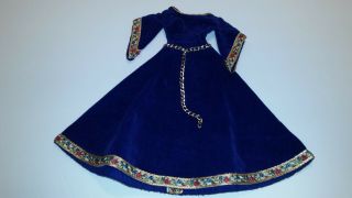 Vintage Mattel Barbie 1960s Guinevere Purple Gown Dress