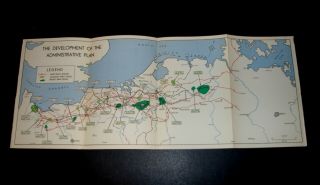 Ww2 D - Day Overlord Map Of The Development Of The Administrative Plan June 1944