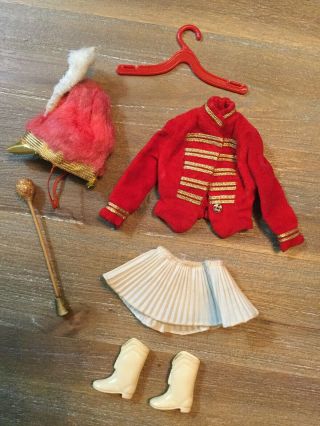 Vintage Barbie Doll Drum Majorette 875 Jacket,  Skirt,  Boots Hat & Baton
