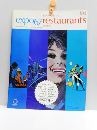 Vintage - Expo67 - Repertoire Des Restaurants Review - An Official Publication
