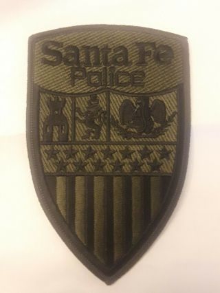 Rare Santa Fe Police Mexico Nm Patch Subdued Green