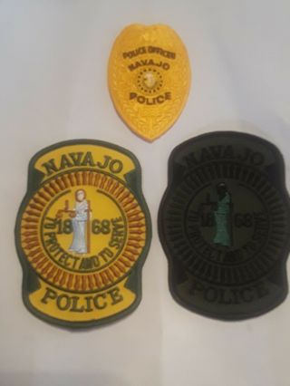 3 Rare Navajo Tribal Indian Police Patch Nm Mexico