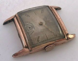 Vintage 10 Karat Gold filled Longines hand winding mens watch,  cal.  10L 2