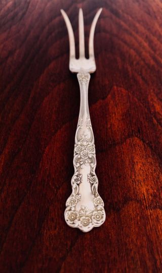 - Gorham Co.  Victorian Sterling Silver Lemon Fork: Buttercup,  1899,  No Monogram
