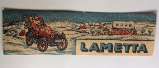 Antique Christmas Tree Lametta Tinsel Lauscha Germany Santa Car Auto 1904