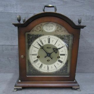 Hermle Tempus Fugit Vintage West Germany Mantle Clock 340 - 020 Missing Key